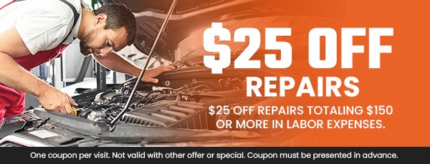 25% off all auto repairs in Columbus, Ohio coupon